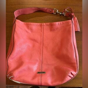 Pink Coach Vintage Retro Satchel Pink Leather Hobo Bag Shoulder Bag
